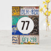 Plaques de licence rouillées pour 77e carte d'anni (Fleur jaune)