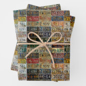 Plaques de licence Vintages enveloppant du papier (En situation)