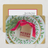 Plaques de Noël Diner fêtes Invitations (Devant / Derrière)