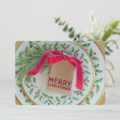 Plaques de Noël Diner fêtes Invitations (Debout devant)