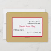Plaques de Noël Diner fêtes Invitations (Dos)