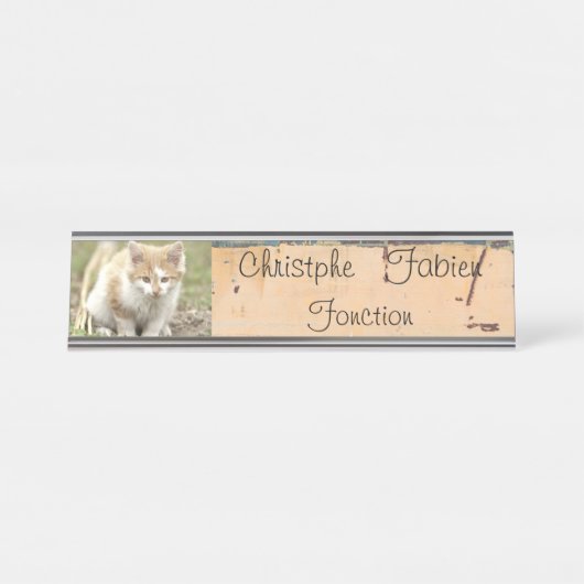 Plaques de nom animaux de chat. (Devant)