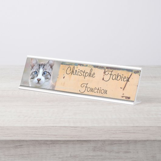 Plaques de nom chat 2 . animaux. (Devant)