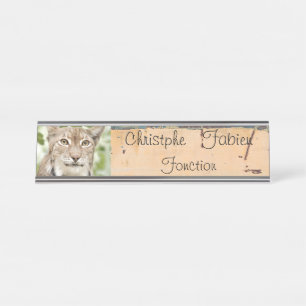 Plaques de nom chat lynx 1 . animaux.