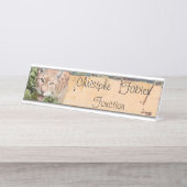 Plaques de nom chat lynx 2 . animaux. (Devant)