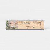 Plaques de nom chat lynx 2 . animaux. (Devant)