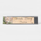 Plaques de nom chat lynx 2 . animaux. (Devant)