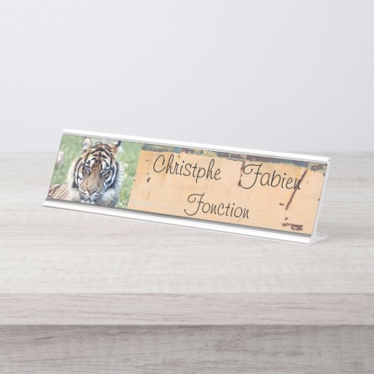 Plaques de nom chat tigre 2. (Devant)