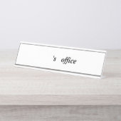 Plaques de nom de bureau (Devant)