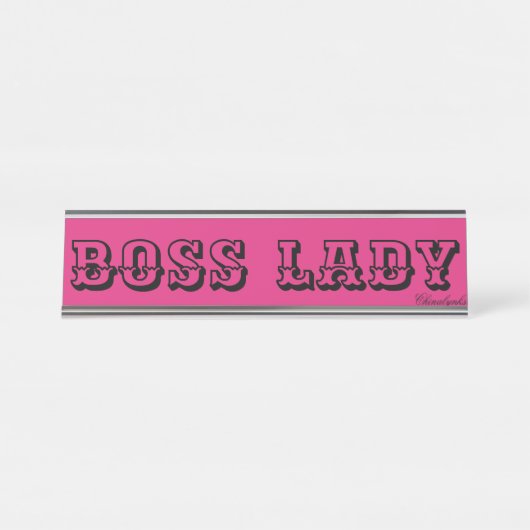 PLAQUES DE NOM DE BUREAU DE LA DAME BOSS (Devant)