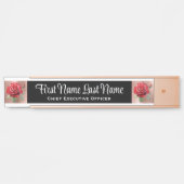 Plaques de nom de porte de bureau floral Roses (Devant)