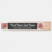 Plaques de nom de porte de bureau floral Roses (Devant)