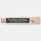 Plaques de nom de porte de bureau floral Roses (Devant)