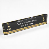Plaques de nom du bureau du capitaine de bateau cl