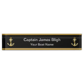 Plaques de nom du bureau du capitaine de bateau cl (Devant)