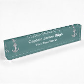 Plaques de nom du bureau du capitaine de bateau na