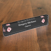 Plaques de nom du bureau du Capitaine de pompier R (Taille)