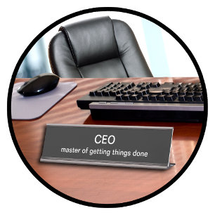 Plaques de nom du bureau du directeur général amus