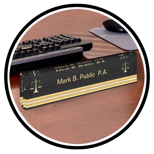 Plaques de nom du bureau du procureur