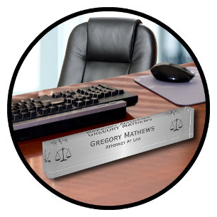 Plaques de nom du bureau du procureur