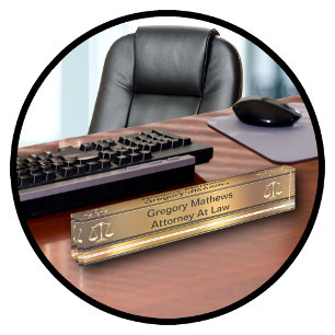Plaques de nom du bureau du procureur