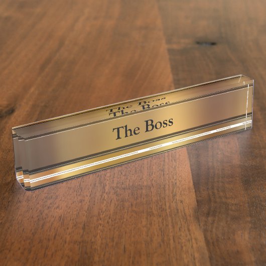 Plaques de nom du bureau exécutif Boss (Taille)