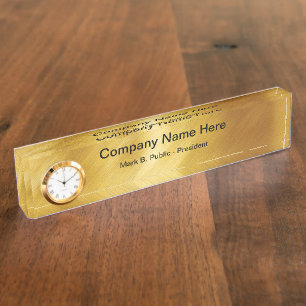 Plaques de nom du bureau exécutif classique