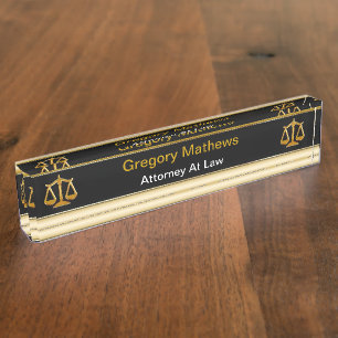 Plaques de nom du bureau exécutif de procureur cla