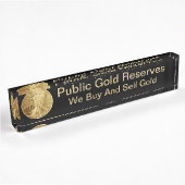Plaques de nom Gold Executive Desk