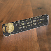 Plaques de nom Gold Executive Desk (Taille)