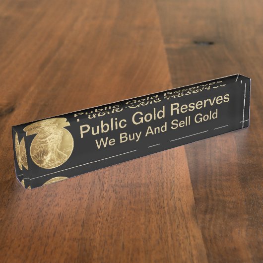 Plaques de nom Gold Executive Desk (Taille)