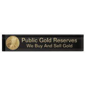 Plaques de nom Gold Executive Desk (Devant)