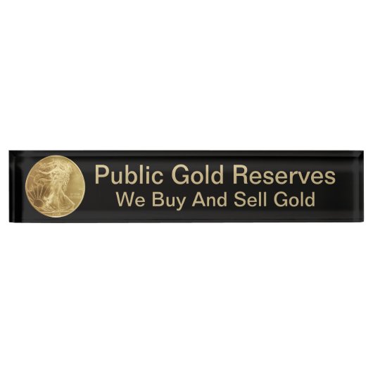 Plaques de nom Gold Executive Desk (Devant)