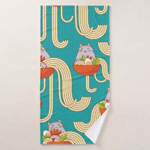 Plaques de nouilles et chats amusants. Nouilles av