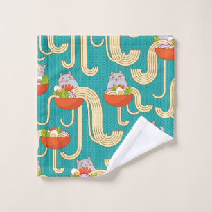 Plaques de nouilles et chats amusants. Nouilles av