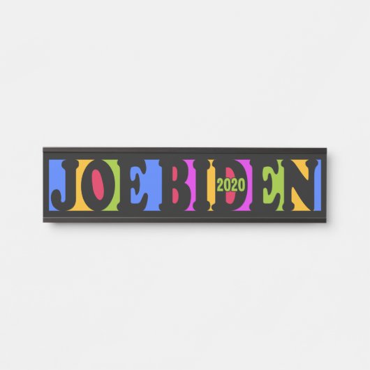 Plaques d'identification colorées JOE BIDEN 2020 (Devant)