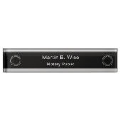 Plaques d'identification de bureau exécutif chic (Devant)