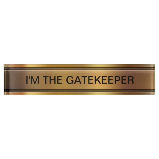 Plaques d'identification de bureau exécutif drôle (Devant)