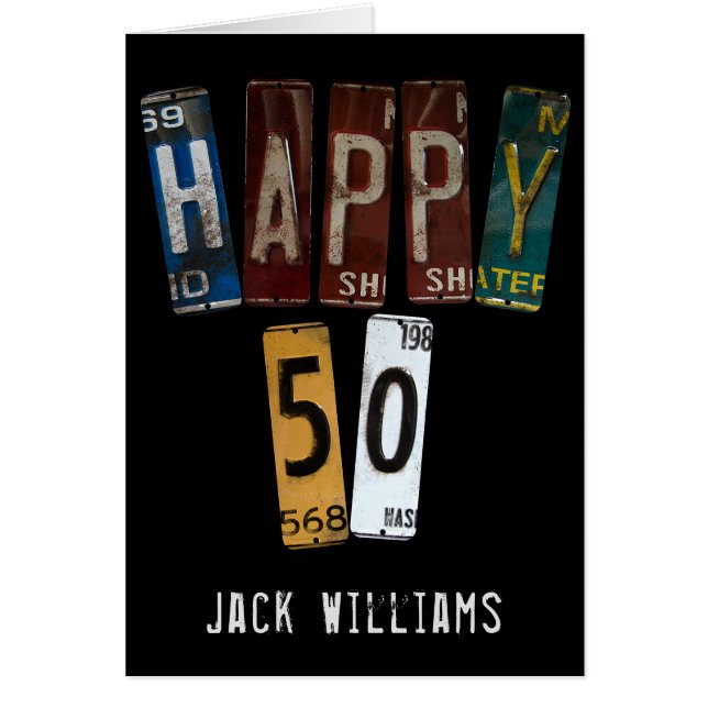 Plaques d'immatriculation de voiture 50e anniversa (Devant)