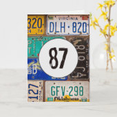 Plaques d'immatriculation rouillées pour carte d'a (Fleur jaune)