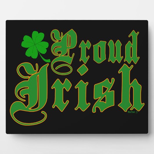 Plaques irlandaises fières (Devant)