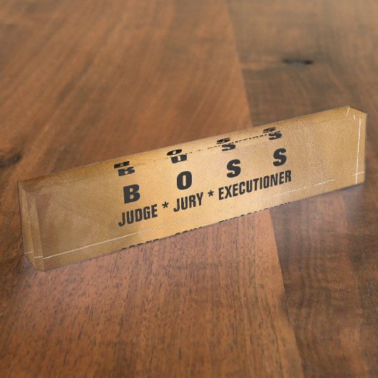 Plaques nominatives de bureau élégantes et drôles (Taille)