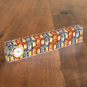 Plaques rectangulaires rouges en vert sculpté et t (Taille)