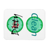 Plaques vertes sales et propres Magnets Lave-vaiss (Horizontal)