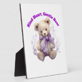 Plaquette Kind Hart Gentle Bear - Ontwerp van een  Fotoplaat (Zijkant)