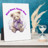 Plaquette Kind Hart Gentle Beer - Mooie Beer Ontwe Fotoplaat (Zijkant)