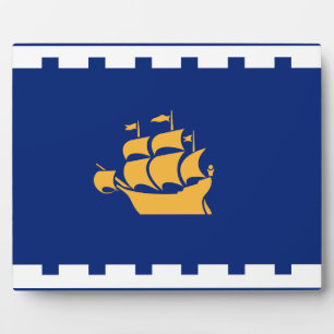 Plaquette met de vlag van Quebec City Fotoplaat
