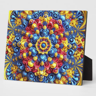 Plaquette met Roemeense kleuren Modern Design Fotoplaat