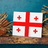 Plaquette met vlag van Georgië Fotoplaat (Zijkant)