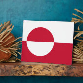 Plaquette met vlag van Groenland Fotoplaat (Zijkant)
